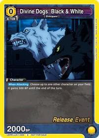 Divine Dogs: Black & White - UE03BT: Jujutsu Kaisen Release Event Cards - Union Arena card