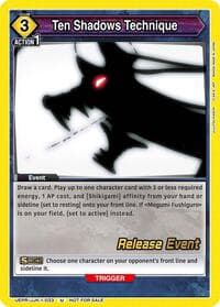 Ten Shadows Technique - UE03BT: Jujutsu Kaisen Release Event Cards - Union Arena card