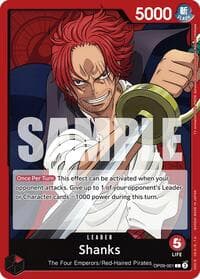 Shanks (001) - Emperors in the New World - One Piece Card Game card