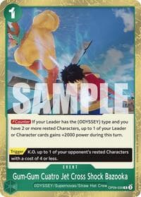 Gum-Gum Cuatro Jet Cross Shock Bazooka - Emperors in the New World - One Piece Card Game card