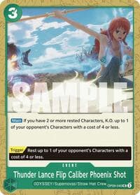 Thunder Lance Flip Caliber Phoenix Shot - Emperors in the New World - One Piece Card Game card