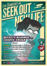 Beckett Mariner, Chaotic Ensign (Alternate Art) - Challenger Series: Star Trek: Lower Decks - UniVersus card