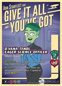 D'Vana Tendi, Eager Science Officer (Alternate Art) - Challenger Series: Star Trek: Lower Decks - UniVersus card