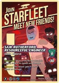 Sam Rutherford, Resourceful Engineer (Alternate Art) - Challenger Series: Star Trek: Lower Decks - UniVersus card