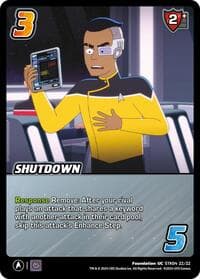 Shutdown - Challenger Series: Star Trek: Lower Decks - UniVersus card