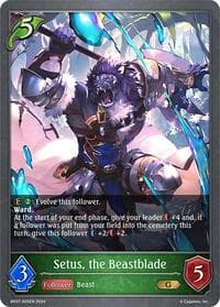 Setus, the Beastblade - BP07: Verdant Steel - Shadowverse: Evolve card