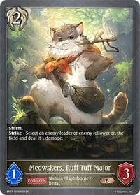 Meowskers, Ruff-Tuff Major - BP07: Verdant Steel - Shadowverse: Evolve card