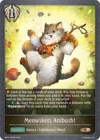 Meowskers Ambush! - BP07: Verdant Steel - Shadowverse: Evolve card