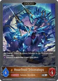 Hoarfrost Triceratops (Evolved) - P18EN (Foil) - BP07: Verdant Steel - Shadowverse: Evolve card