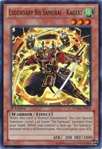 Legendary Six Samurai - Kageki - Structure Deck: Samurai Warlords - YuGiOh card