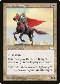 Benalish Knight - Weatherlight - Magic: The Gathering card