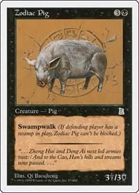 Zodiac Pig - Portal Three Kingdoms - Magic: The Gathering card