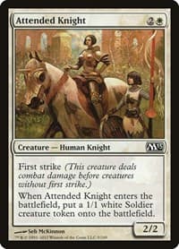Attended Knight - Magic 2013 (M13) - Magic: The Gathering card