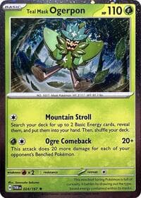 Teal Mask Ogerpon - 024/167 (Cosmos Holo) - Miscellaneous Cards & Products - Pokemon card