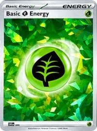 Basic Grass Energy (Cracked Ice Holo) - SVE: Scarlet & Violet Energies - Pokemon card