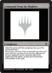 Command From the Shadows - Un-Known Event Playtest Cards - Magic: The Gathering card