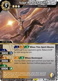 Sage Beast Sphinx (Store Tournament & Sealed Deck Pack Vol.2) - Launch & Event Promos - Battle Spirits Saga card