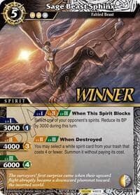 Sage Beast Sphinx (Store Tournament & Sealed Deck Pack Vol.2 -Winner-) - Launch & Event Promos - Battle Spirits Saga card