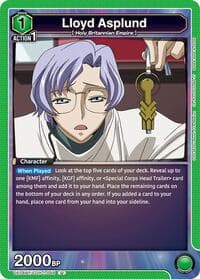 Lloyd Asplund - UE04BT: CODE GEASS: Lelouch of the Rebellion - Union Arena card