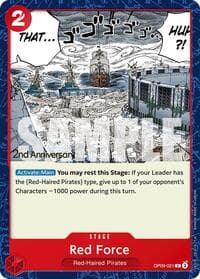 Red Force - Emperors in the New World: 2nd Anniversary Tournament Cards - One Piece Card Game card