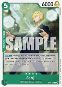 Sanji (028) - Emperors in the New World: 2nd Anniversary Tournament Cards - One Piece Card Game card
