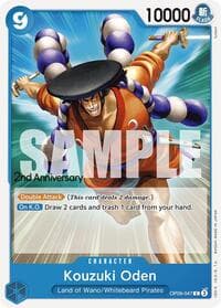 Kouzuki Oden - Emperors in the New World: 2nd Anniversary Tournament Cards - One Piece Card Game card