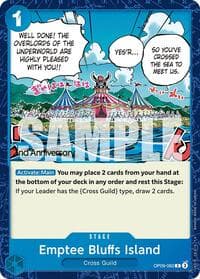 Emptee Bluffs Island - Emperors in the New World: 2nd Anniversary Tournament Cards - One Piece Card Game card