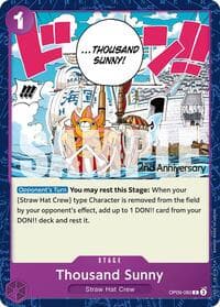 Thousand Sunny - Emperors in the New World: 2nd Anniversary Tournament Cards - One Piece Card Game card