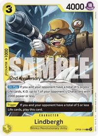 Lindbergh - Emperors in the New World: 2nd Anniversary Tournament Cards - One Piece Card Game card