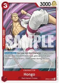 Hongo - Emperors in the New World: 2nd Anniversary Tournament Cards - One Piece Card Game card