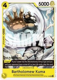 Bartholomew Kuma - Emperors in the New World: 2nd Anniversary Tournament Cards - One Piece Card Game card