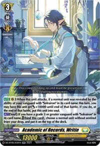 Academic of Records, Writin - DZ-BT05: Omniscient Awakening - Cardfight Vanguard card