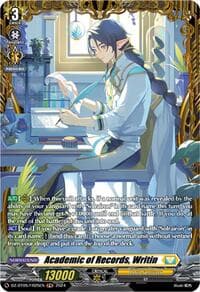 Academic of Records, Writin (FR) - DZ-BT05: Omniscient Awakening - Cardfight Vanguard card