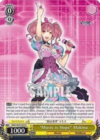 "Music is Hope" Makina - MACROSS Delta Premium Booster - Weiss Schwarz card