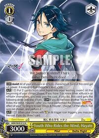 Youth Who Rides the Wind, Hayate - MACROSS Delta Premium Booster - Weiss Schwarz card