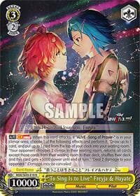 "To Sing Is to Live" Freyja & Hayate - MACROSS Delta Premium Booster - Weiss Schwarz card