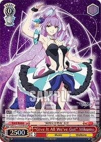 "Give It All We've Got" Mikumo (DCR) - MACROSS Delta Premium Booster - Weiss Schwarz card