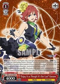 "Enjoy It as Though It's Our Last" Kaname - MACROSS Delta Premium Booster - Weiss Schwarz card