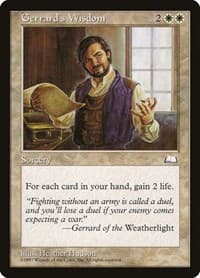 Gerrard's Wisdom - Weatherlight - Magic: The Gathering card