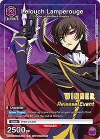 Lelouch Lamperouge (Release Event Winner) - UE04BT: CODE GEASS: Lelouch of the Rebellion Release Event Cards - Union Arena card