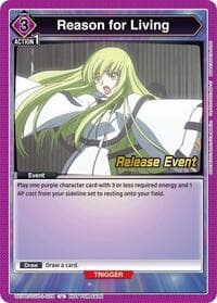 Reason for Living - UE04BT: CODE GEASS: Lelouch of the Rebellion Release Event Cards - Union Arena card