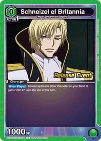 Schneizel el Britannia - UE04BT: CODE GEASS: Lelouch of the Rebellion Release Event Cards - Union Arena card