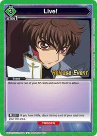 Live! - UE04BT: CODE GEASS: Lelouch of the Rebellion Release Event Cards - Union Arena card