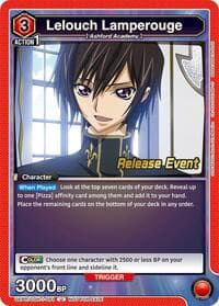 Lelouch Lamperouge (091) - UE04BT: CODE GEASS: Lelouch of the Rebellion Release Event Cards - Union Arena card
