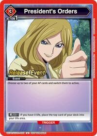 President's Orders - UE04BT: CODE GEASS: Lelouch of the Rebellion Release Event Cards - Union Arena card