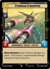 Zygerrian Starhopper - Jump to Lightspeed - Star Wars: Unlimited card