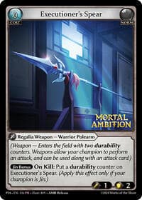 Executioner's Spear - Promotional Cards - Grand Archive TCG card