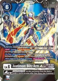 Justimon: Blitz Arm ACE - Release Special Booster 2.5 - Digimon Card Game card