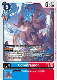 Coredramon - BT20-023 - Release Special Booster 2.5 - Digimon Card Game card