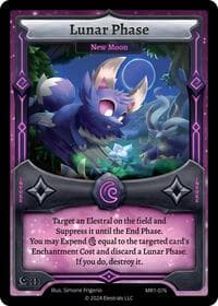 Lunar Phase - New Moon - Moonrise - Elestrals card